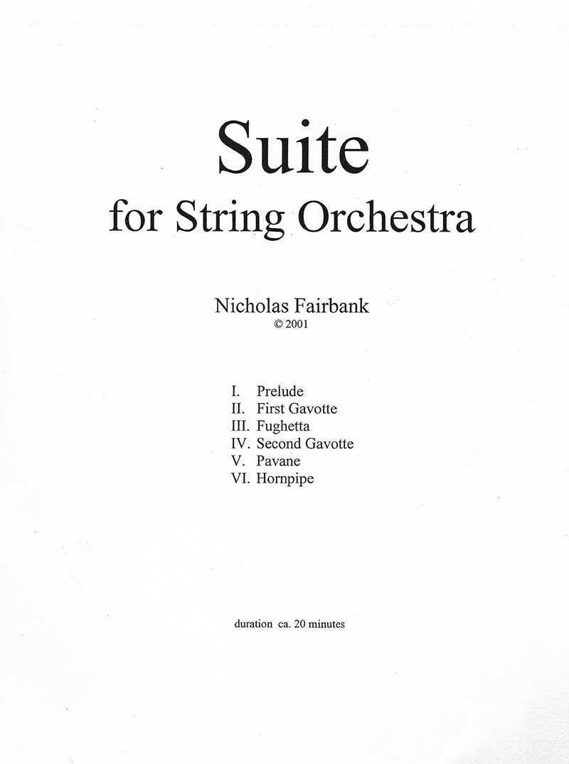 Suite for String Orchestra