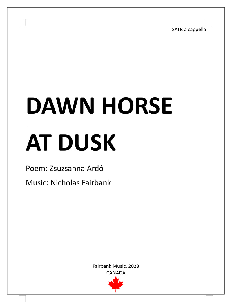 Dawn Horse at Dusk
