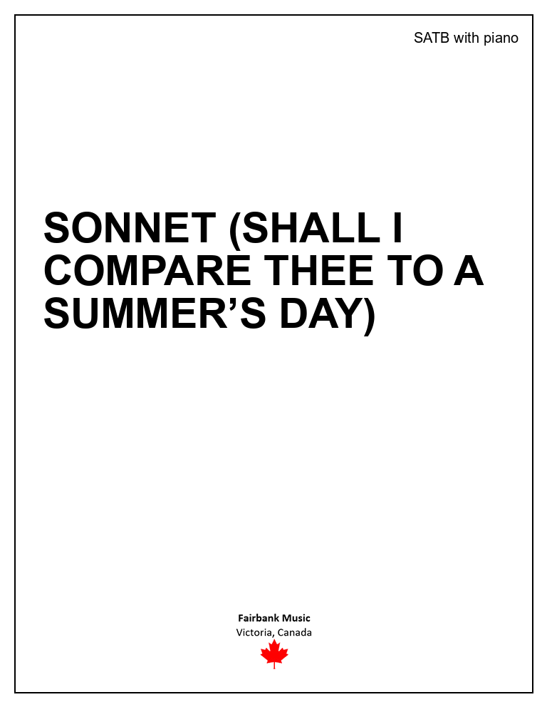 Sonnet (Shall I Compare Thee to a Summer's Day)